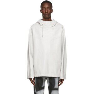 Givenchy Lambskin Leather Hoodie in Gray Size 50 US 40 M New $3985